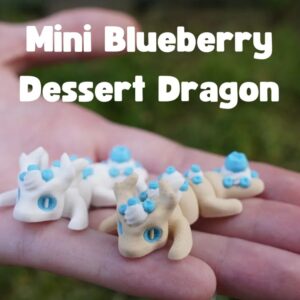 Small Articulated Blueberry Dessert Dragon